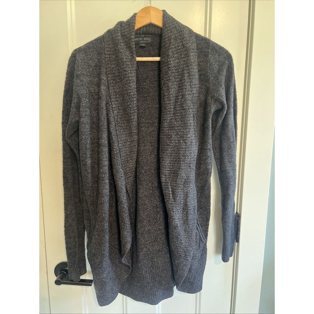 Barefoot Dreams  Cardigan‎ Dark Charcoal Gray Sz XS/S